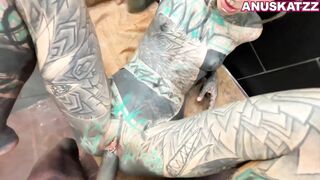 Pierced Tattoo Girl Anuskatzz Gets Rough Sex after Tattoo Session - Blowjob Fucking Orgasm Cumshot
