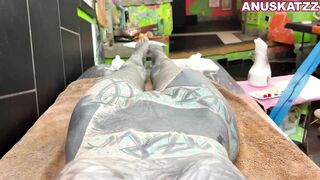 Pierced Tattoo Girl Anuskatzz Gets Rough Sex after Tattoo Session - Blowjob Fucking Orgasm Cumshot