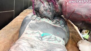 Pierced Tattoo Girl Anuskatzz Gets Rough Sex after Tattoo Session - Blowjob Fucking Orgasm Cumshot