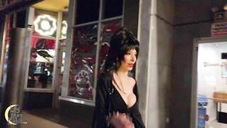 Big Tits Elvira Halloween Public Flashing