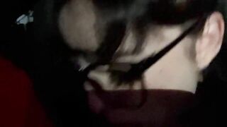 Pierced Goth Girl Takes a Cumshot Outdoors