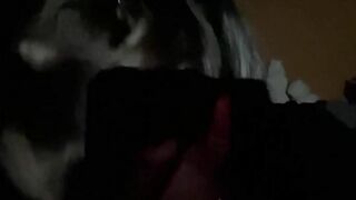 Pierced Goth Girl Takes a Cumshot Outdoors