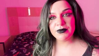 Fat Big Titty Goth GF Teases you with her Huge Tits and Begs for your Cum