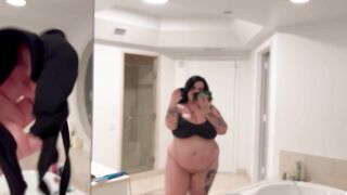 Fat Big Titty Goth GF Teases you with her Huge Tits and Begs for your Cum