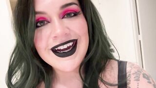 Fat Big Titty Goth GF Teases you with her Huge Tits and Begs for your Cum