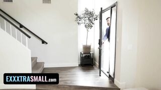 Exxxtra Small - Tiny Babe Kitty Cam Slips into Sexy Black Outfit and High Heels to Surprise Husband