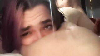 Chubby Goth Girl Gets back Shots