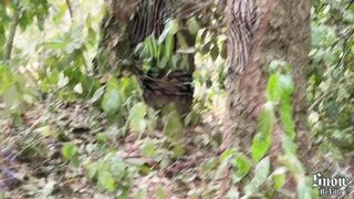 Horny Goth Girl Gets her Pussy Destroyed outside in Nature