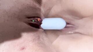 Goth Girl best Friends Share a Double Sided Dildo