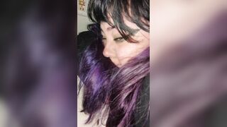 Dumb Goth Slut Gets Facefucked and Pissed on