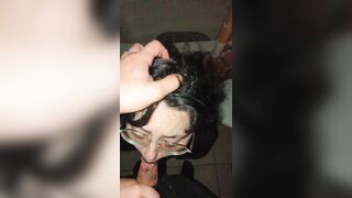 Dumb Goth Slut Gets Facefucked and Pissed on