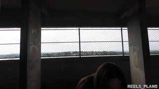 Russian Hottie Fucked Hard in Anal and DP by 2 Guys from her Neighborhood on the Roof