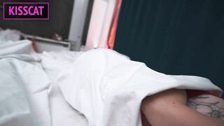 S1E4: Step Mom uses Step Son's Dick in Share Bed and Pulled off Condom to Cum inside Shaved Pussy