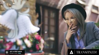 TRANSFIXED - Petite Lesbian gives Trans Runaway Bride the best Sloppy Toppy she's ever Had!