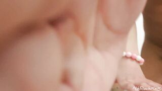 Please Cum in my Ass ! Close up Anal Fucking with Petite Inked Teen