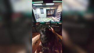 Goth GF Reporting for Booty while he Plays the new Call of Duty (BO6)