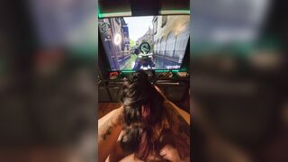 Goth GF Reporting for Booty while he Plays the new Call of Duty (BO6)