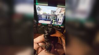 Goth GF Reporting for Booty while he Plays the new Call of Duty (BO6)