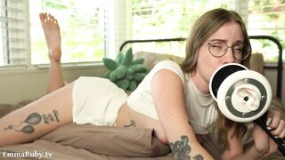 Hot ASMR YouTuber Humps, Moans, & Cums from Ear Licking * Emma Ruby