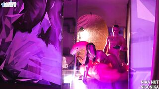 IN THE OCEAN OF LUST ON THE INTERNET WITH FLAMINGOS AND DILDO _ NIGONIKA BEST PORN 2023