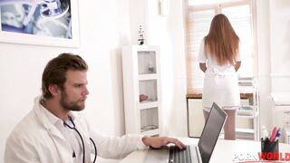 Naughty Redhead Nurse Venus Afrodita Submits to Hung Doctor for Extreme Ass Fucking