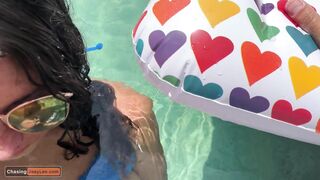 POV: can I Sloppy Suck your Dick Floating on the Pool- i'll make you Bust all over my Face?