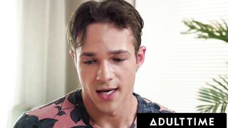 ADULT TIME - Redhead Cougar Lauren Phillips Comforts Boyfriend with Huge Natural Tits! CUMSHOT!