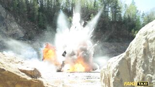 Fake Taxi - outdoor hardcore sex Orgy from the Fake Taxi Movie with lots of hard rough sex, cum, orgasms, tits and blowjobs