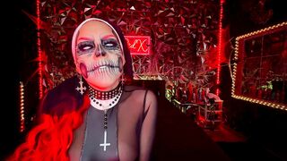 Sinister Nun gives JOI in Hell