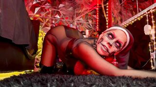 Sinister Nun gives JOI in Hell