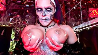 Sinister Nun gives JOI in Hell