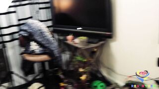 FIT GIRL Grabbed while Playing MARIO and Talked into FACE FUCKING Huge Cock | Feat. Ailee Anne x Rex