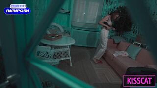 Hot Step Mom cant Lie without Fuck and comes to Step Son's Shared Bed for Hard Sex till Cum in Pussy