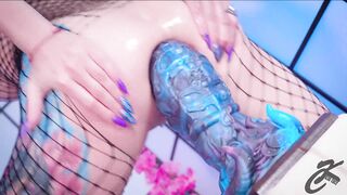 Ksu Colt HARD ANAL Giant Dildo RIDING Compilation