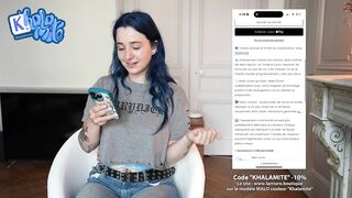 No need a Men when you have a Big Dildo - French Alt Hairy Girl Masturbating