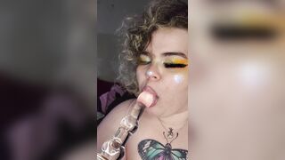 Goth GF Sicks on Toy for you