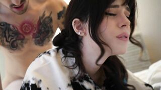Petite Emo Slut Knocked on the Wrong Door.. Lost T-girl Gets Fucked Silly