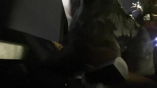 Extremly Hot Mistress in Leather Corset and Pantyhose is Edging her Pussy until SHAKING ORGASM