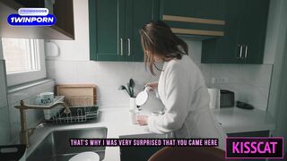 Step Son's Friend Fuck his new Step Mom while Phone Talking in Share Bed