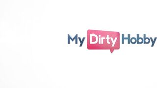 Blonde Babe Amateur Anna-Lena-Sofia is Filmed while Riding Cock - MyDirtyHobby