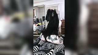 Young British Goth Slut Shows off her Pale Tattooed Skin - Judas Nyx