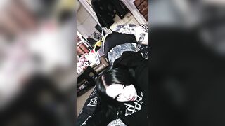 Young British Goth Slut Shows off her Pale Tattooed Skin - Judas Nyx