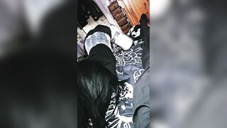 Young British Goth Slut Shows off her Pale Tattooed Skin - Judas Nyx