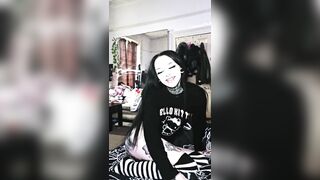 Young British Goth Slut Shows off her Pale Tattooed Skin - Judas Nyx