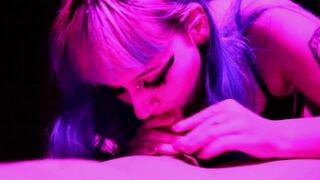 Big Titty Goth Girl Sucks and Rides Hard Cock (Creampie) -RoseLunar