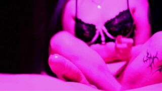 Big Titty Goth Girl Sucks and Rides Hard Cock (Creampie) -RoseLunar