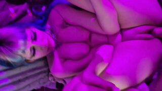 Goth Girl Barley Fits Big Dick in Tight Pussy - RoseLunar