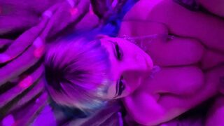 Goth Girl Barley Fits Big Dick in Tight Pussy - RoseLunar